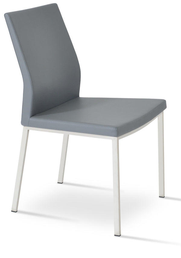Soho Concept Pasha Metal Dining Chair With Fire-resistant Upholstery - Stylish Chrome Base, Light Grey Design Chrome,Grey  Soho-concept-dining-chair-04713