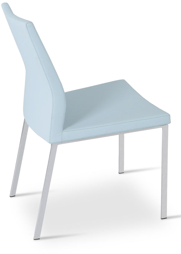 Soho Concept Pasha Metal Dining Chair - Modern Chrome Base, Stylish Fabric Options & 10-year Guarantee For Durability Chrome  Soho-concept-dining-chair-04709