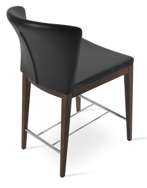 Soho Concept Pasha Premium Wood Barstools & Counterstools – Stylish Designs With 5-year Guarantee, Walnut Finish Walnut,Black  Soho-concept-dining-chair-09066