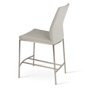 Soho Concept Brushed Stainless Steel Barstools & Counterstools With Luxurious Upholstery - 10-year Warranty! White,Grey  Soho-concept-dining-chair-09071