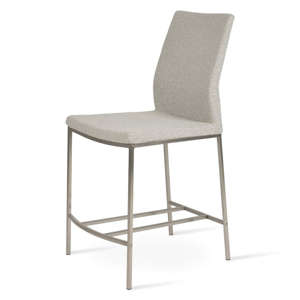 Soho Concept Brushed Stainless Steel Barstools & Counterstools With Luxurious Upholstery - 10-year Warranty! White,Grey  Soho-concept-dining-chair-06970