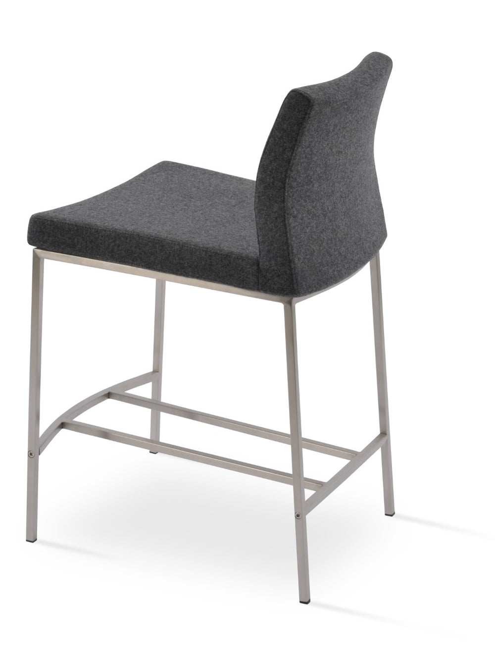 Soho Concept Pasha Metal Barstools & Counterstools - Durable Wool Fabric, 10-year Guarantee, Stylish Design Silver  Soho-concept-dining-chair-09056
