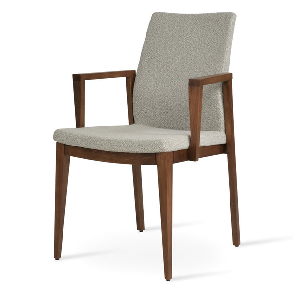 Soho Concept Pasha Wood Armchair Dining Chair - Durable Beech With Stylish Upholstery Options & 10-year Guarantee Walnut,White,Grey  Soho-concept-dining-chair-04724