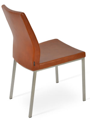 Soho Concept Pasha Metal Dining Chair - Stylish Chrome Base, Durable Boucle & Leather, 10-year Guarantee, 300 Lbs Chrome  Soho-concept-dining-chair-04741