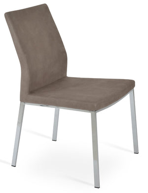 Soho Concept Pasha Metal Dining Chair - Modern Chrome Base, Stylish Fabric Options & 10-year Guarantee For Durability Chrome  Soho-concept-dining-chair-04744