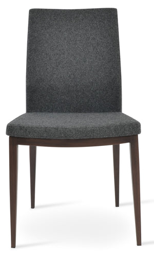 Soho Concept Pasha Mw Dining Chair In Camira Era Fabric - Stylish, Durable, Walnut & Dark Grey, 10-year Guarantee! Walnut,Dark Grey  Soho-concept-dining-chair-04750