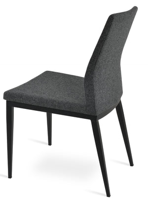 Soho Concept Pasha Mw Dining Chair - Elegant Camira Blazer Wool Fabric, 10-year Guarantee, Black & Dark Grey Black,Dark Grey  Soho-concept-dining-chair-04747