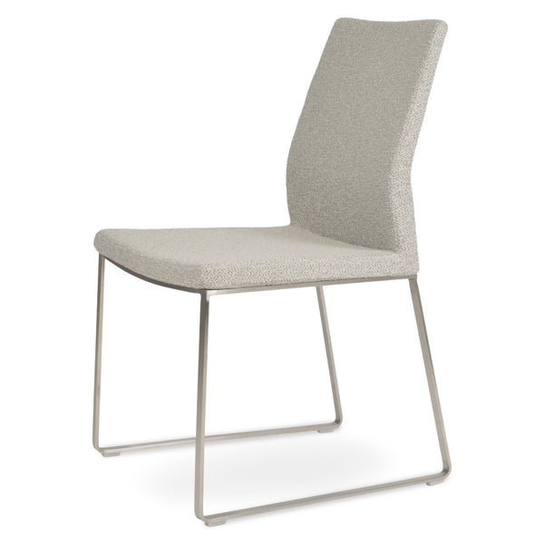 Soho Concept Pasha Sled Dining Chair - Premium Upholstery Options & Strong Base, 10-year Guarantee, Stylish Design White,Grey  Soho-concept-dining-chair-04769