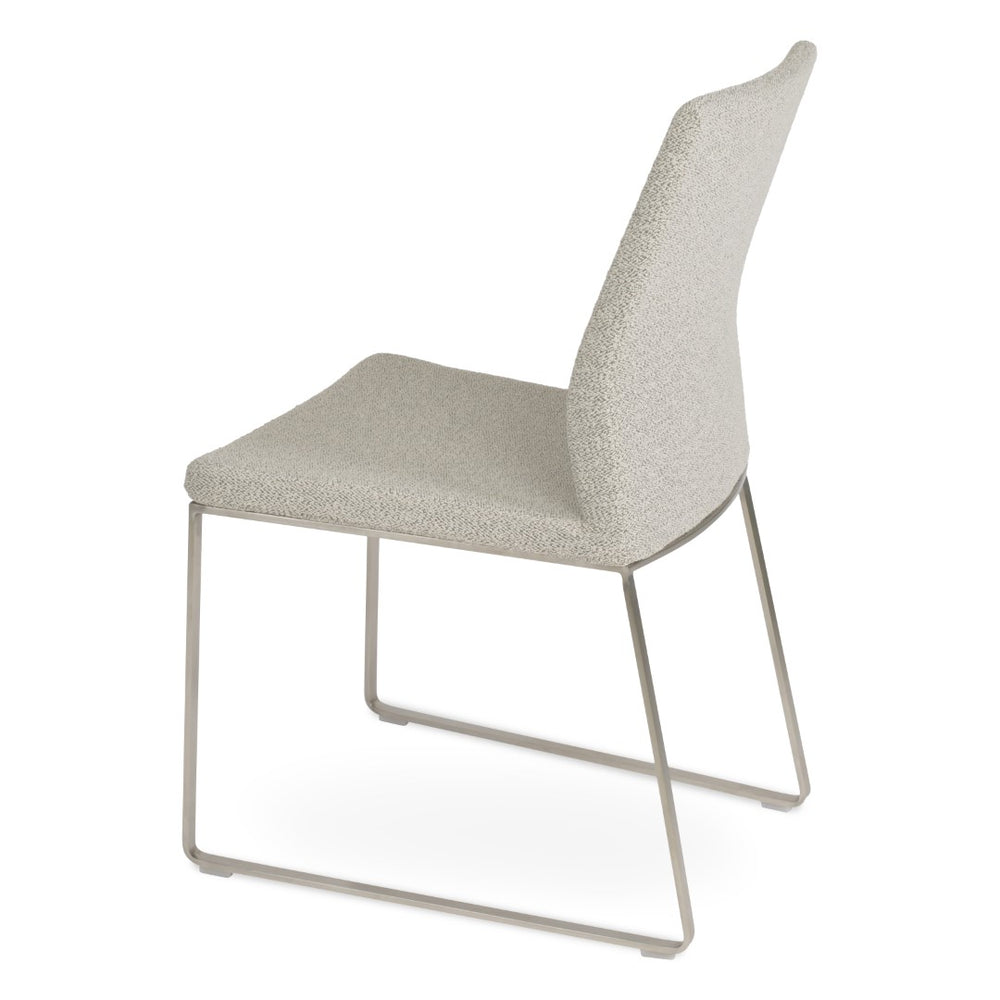 Soho Concept Pasha Sled Dining Chair - Premium Upholstery Options & Strong Base, 10-year Guarantee, Stylish Design White,Grey  Soho-concept-dining-chair-04769