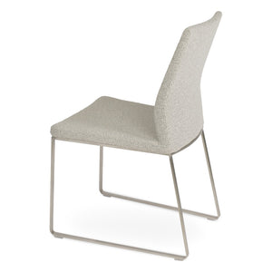 Soho Concept Pasha Sled Dining Chair - Premium Upholstery Options & Strong Base, 10-year Guarantee, Stylish Design White,Grey  Soho-concept-dining-chair-04769