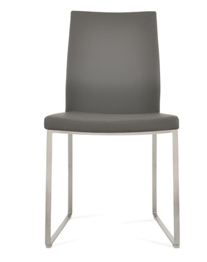 Soho Concept Pasha Sled Dining Chair In Soft Cream - Stylish Leatherette Design With 2-year Guarantee Included! Grey  Soho-concept-dining-chair-04763