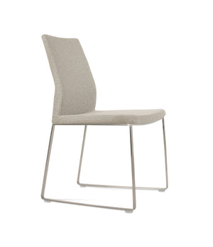Soho Concept Pasha Sled Dining Chair - Premium Upholstery Options & Strong Base, 10-year Guarantee, Stylish Design White,Grey  Soho-concept-dining-chair-04755