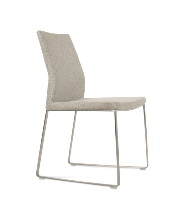 Soho Concept Pasha Sled Dining Chair - Premium Upholstery Options & Strong Base, 10-year Guarantee, Stylish Design White,Grey  Soho-concept-dining-chair-04755