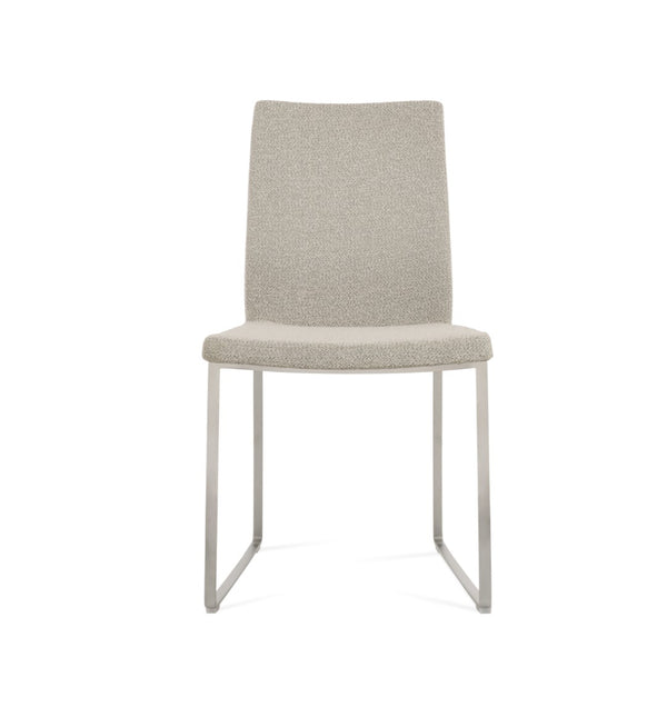 Soho Concept Pasha Sled Dining Chair - Premium Upholstery Options & Strong Base, 10-year Guarantee, Stylish Design White,Grey  Soho-concept-dining-chair-04754