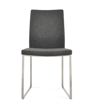 Soho Concept Pasha Sled Dining Chair - Premium Upholstery Options & Strong Base, 10-year Guarantee, Stylish Design Dark Grey  Soho-concept-dining-chair-04756