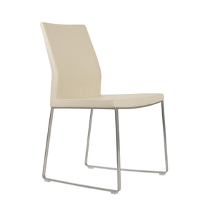 Soho Concept Pasha Sled Dining Chair In Soft Cream - Stylish Leatherette Design With 2-year Guarantee Included! Cream  Soho-concept-dining-chair-04761