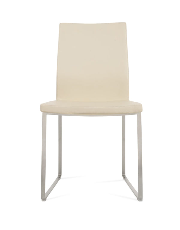 Soho Concept Pasha Sled Dining Chair In Soft Cream - Stylish Leatherette Design With 2-year Guarantee Included! Cream  Soho-concept-dining-chair-04760
