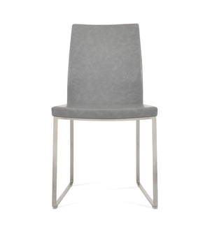 Soho Concept Pasha Sled Dining Chair - Premium Upholstery Options & Strong Base, 10-year Guarantee, Stylish Design Light Grey  Soho-concept-dining-chair-04765