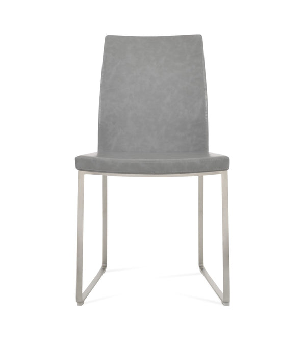 Soho Concept Pasha Sled Dining Chair - Premium Upholstery Options & Strong Base, 10-year Guarantee, Stylish Design Light Grey  Soho-concept-dining-chair-04765