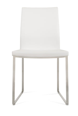 Soho Concept Pasha Sled Dining Chair - Premium Upholstery Options & Strong Base, 10-year Guarantee, Stylish Design White  Soho-concept-dining-chair-04766