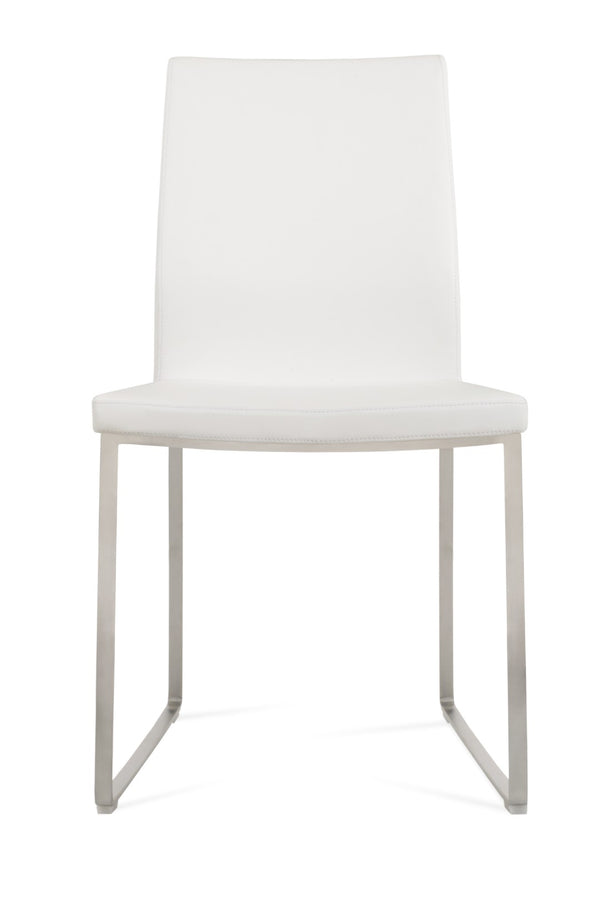 Soho Concept Pasha Sled Dining Chair - Premium Upholstery Options & Strong Base, 10-year Guarantee, Stylish Design White  Soho-concept-dining-chair-04766