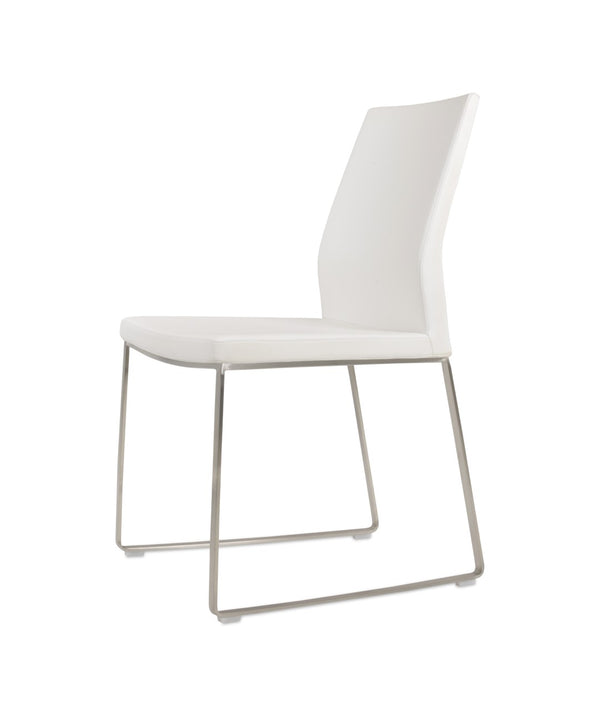 Soho Concept Pasha Sled Dining Chair - Premium Upholstery Options & Strong Base, 10-year Guarantee, Stylish Design White  Soho-concept-dining-chair-04767