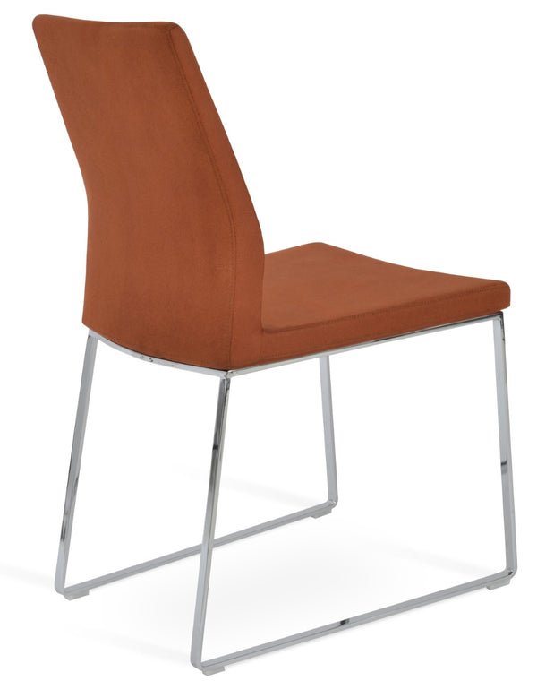 Soho Concept Pasha Sled Dining Chair - Premium Upholstery Options & Strong Base, 10-year Guarantee, Stylish Design Chrome  Soho-concept-dining-chair-04774