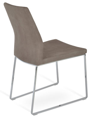 Soho Concept Pasha Sled Dining Chair - Premium Upholstery Options & Strong Base, 10-year Guarantee, Stylish Design Chrome  Soho-concept-dining-chair-04775