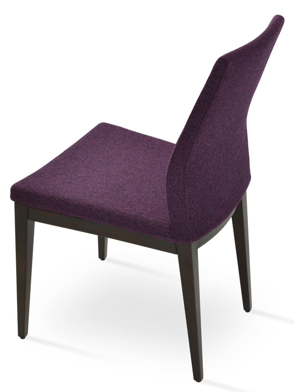 Soho Concept Pasha Wood Dining Chair - Elegant Upholstered Comfort In Beech, 10-year Guarantee & Stylish Options Deep Maroon  Soho-concept-dining-chair-04780