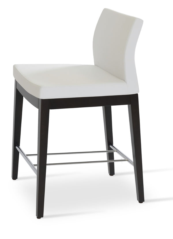 Soho Concept Pasha Wood Barstools & Counterstools - Stylish Leatherette, Walnut Finish, 2-year Guarantee, Durable! White  Soho-concept-dining-chair-09079