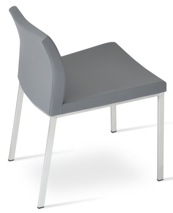 Soho Concept Pasha Metal Dining Chair With Fire-resistant Upholstery - Stylish Chrome Base, Light Grey Design Chrome,Grey  Soho-concept-dining-chair-04788