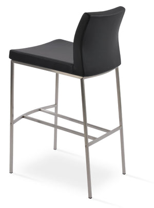 Soho Concept Pasha Modern Metal Barstools & Counterstools - Soft Leatherette, 2-year Guarantee, Durable Design Black  Soho-concept-dining-chair-09091