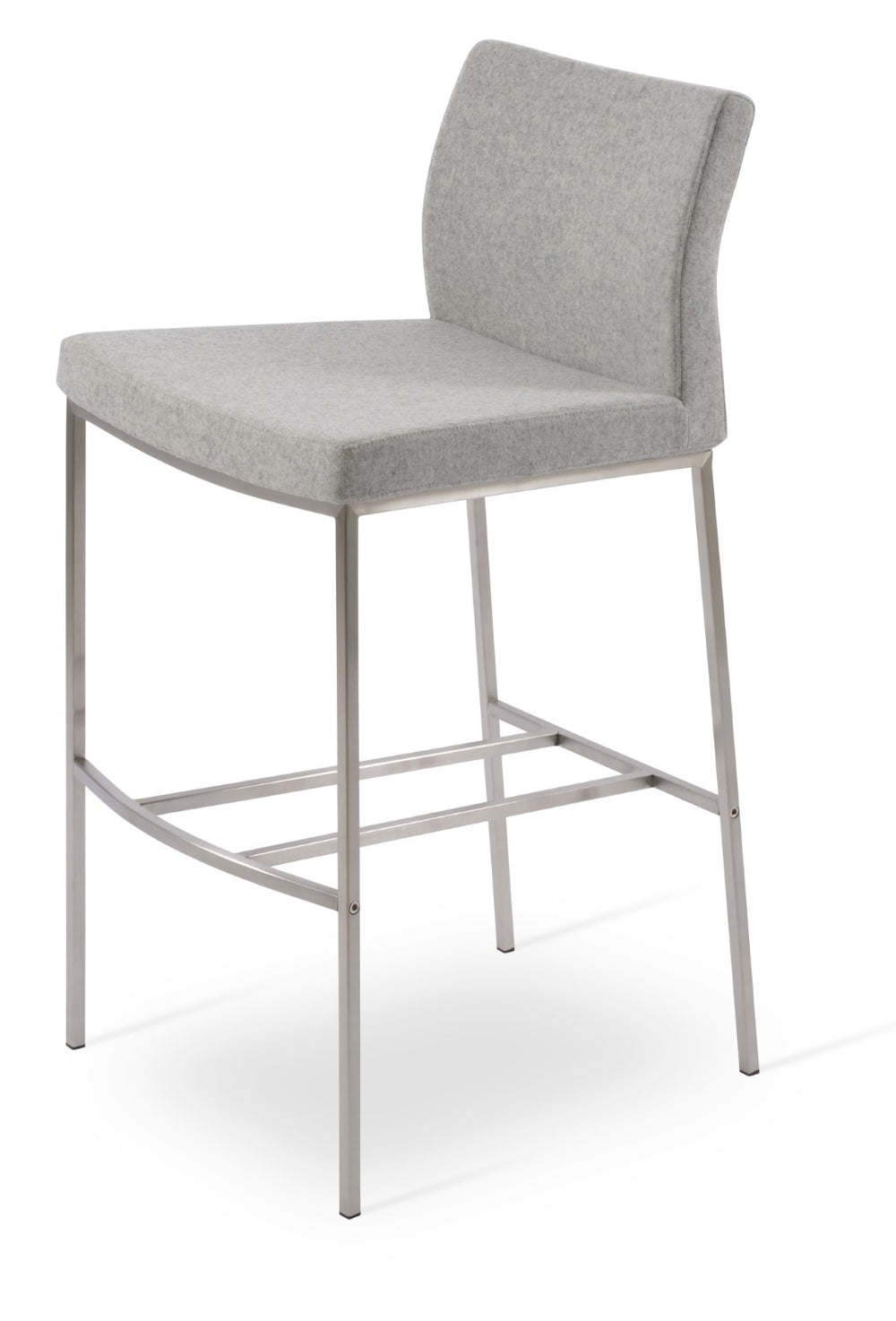 Soho Concept Pasha Metal Barstools & Counterstools With Camira Era Fabric - Stylish, Durable, 10-year Guarantee! Silver  Soho-concept-dining-chair-09085