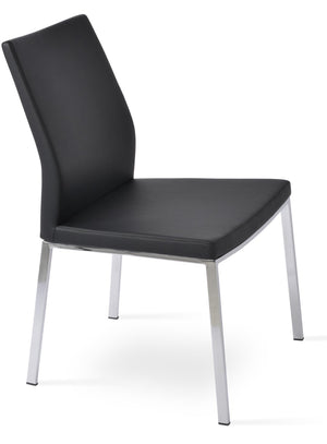 Soho Concept Pasha Metal Dining Chair With Fire-resistant Upholstery - Stylish Chrome Base, Light Grey Design Chrome,Black  Soho-concept-dining-chair-04796