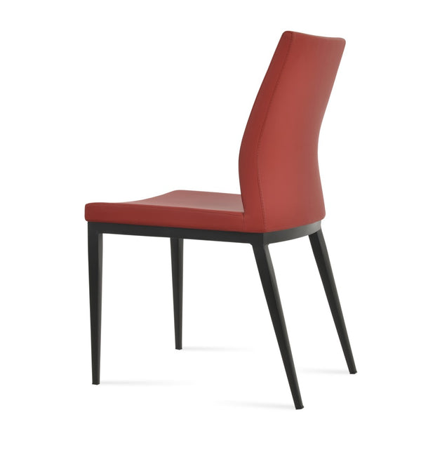Soho Concept Pasha Mw Contemporary Dining Chair - Stylish Metal Base, Multiple Fabrics, 10-year Guarantee, Chic Design Black,Red  Soho-concept-dining-chair-04816