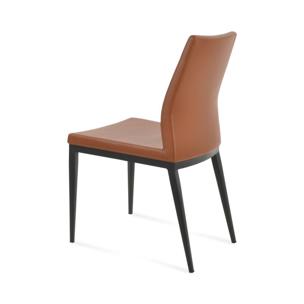 Soho Concept Pasha Mw Dining Chair - Stylish Fire-resistant Leatherette, Strong Metal Base, 2-year Guarantee Black  Soho-concept-dining-chair-04819