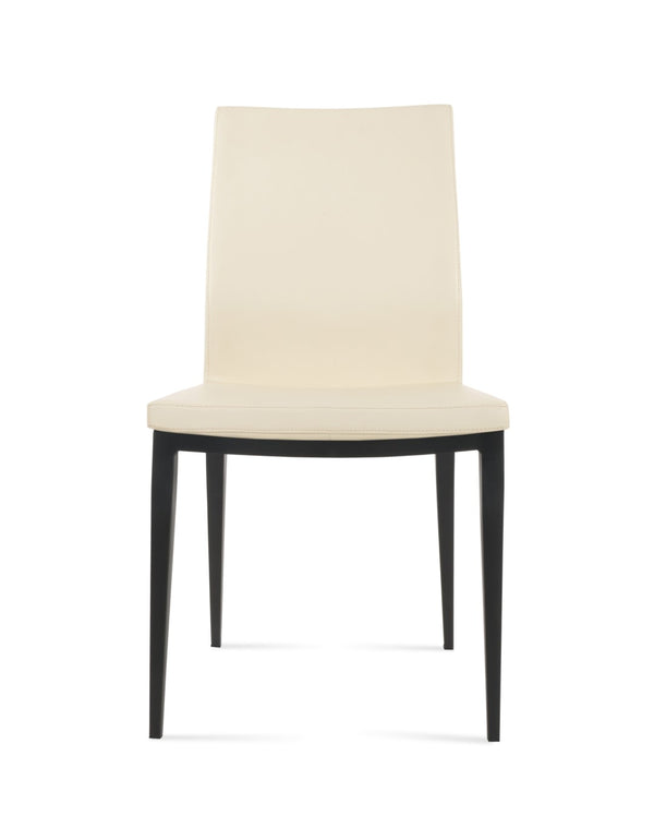 Soho Concept Pasha Mw Dining Chair - Stylish Fire-resistant Leatherette, Strong Metal Base, 2-year Guarantee Black,Cream  Soho-concept-dining-chair-04815