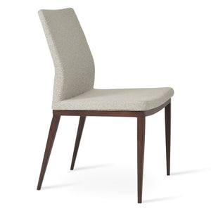 Soho Concept Pasha Mw Contemporary Dining Chair - Stylish Metal Base, Multiple Fabrics, 10-year Guarantee, Chic Design Walnut,White,Grey  Soho-concept-dining-chair-04820