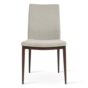 Soho Concept Pasha Mw Contemporary Dining Chair - Stylish Metal Base, Multiple Fabrics, 10-year Guarantee, Chic Design Walnut,White,Grey  Soho-concept-dining-chair-04820