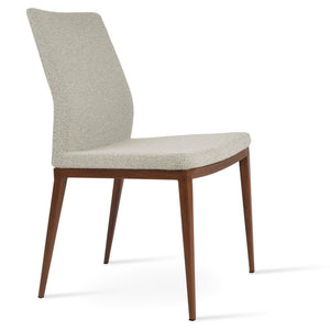 Soho Concept Pasha Mw Contemporary Dining Chair - Stylish Metal Base, Multiple Fabrics, 10-year Guarantee, Chic Design Walnut,White,Grey  Soho-concept-dining-chair-04800