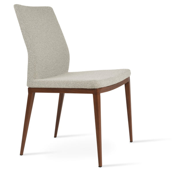 Soho Concept Pasha Mw Contemporary Dining Chair - Stylish Metal Base, Multiple Fabrics, 10-year Guarantee, Chic Design Walnut,White,Grey  Soho-concept-dining-chair-04800
