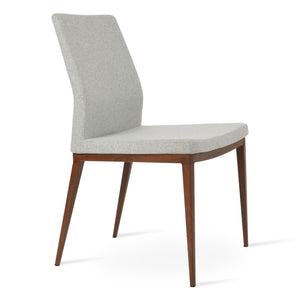 Soho Concept Pasha Mw Dining Chair - Elegant Camira Blazer Wool Fabric, 10-year Guarantee, Black & Dark Grey Walnut,Silver  Soho-concept-dining-chair-04801