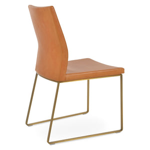 Soho Concept Pasha Wood Bar Dining Chair In Amber - Stylish Camira Yoredale Boucle Fabric, 10-year Leather Guarantee Amber  Soho-concept-dining-chair-04827