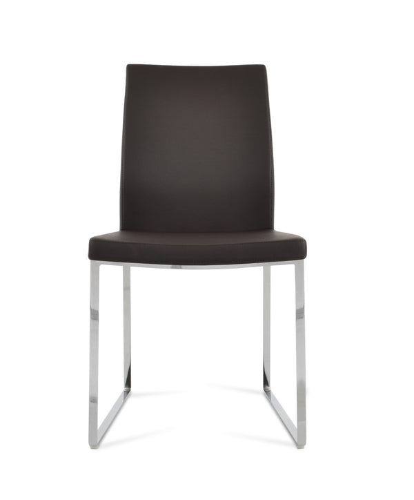 Soho Concept Pasha Wood Counter Bar Dining Chair - Stylish Soft Brown Leatherette With 2-year Guarantee! Brown  Soho-concept-dining-chair-04828