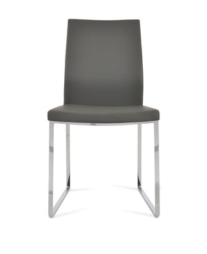 Soho Concept Pasha Wood Counter Bar Dining Chair - Stylish Soft Brown Leatherette With 2-year Guarantee! Grey  Soho-concept-dining-chair-04830