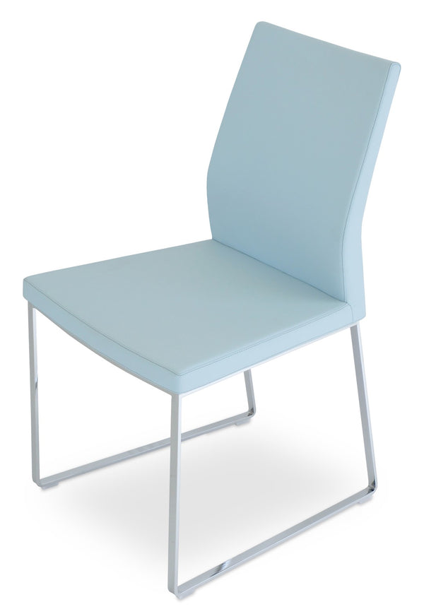 Soho Concept Pasha Sled Dining Chair - Premium Upholstery Options & Strong Base, 10-year Guarantee, Stylish Design Chrome  Soho-concept-dining-chair-04888