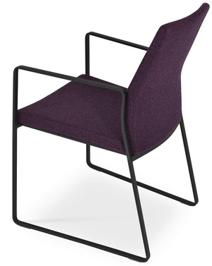 Soho Concept Pasha Mw Contemporary Dining Chair - Stylish Metal Base, Multiple Fabrics, 10-year Guarantee, Chic Design Black  Soho-concept-dining-chair-04867