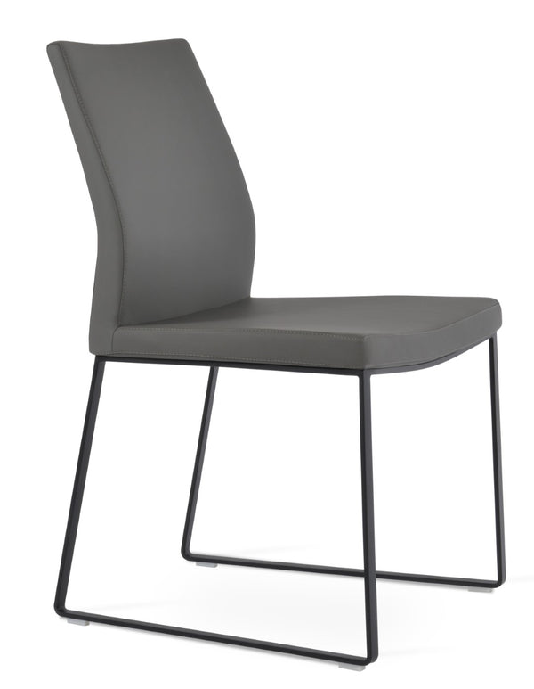Soho Concept Pasha Sled Dining Chair In Soft Cream - Stylish Leatherette Design With 2-year Guarantee Included! Black,Grey  Soho-concept-dining-chair-04877