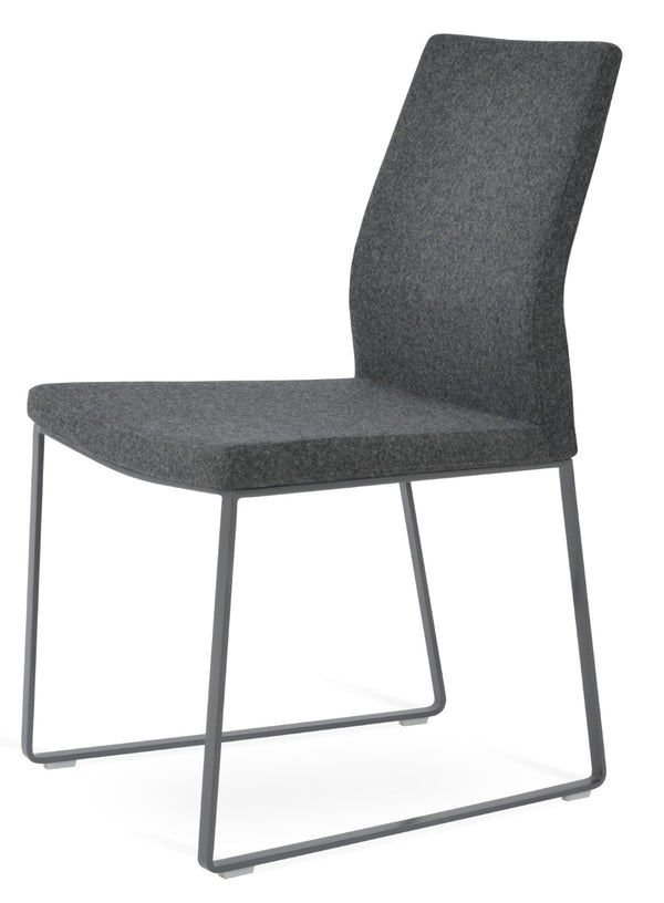 Soho Concept Pasha Sled Dining Chair - Premium Upholstery Options & Strong Base, 10-year Guarantee, Stylish Design Grey,Dark Grey  Soho-concept-dining-chair-04883