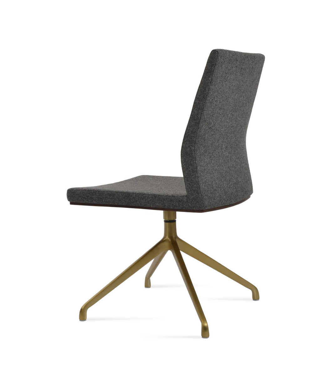 Soho Concept Pasha Spider Swivel Dining Chair In Dark Grey Camira Blazer Wool With 10-year Guarantee & Brass Accents Brass,Dark Grey  Soho-concept-dining-chair-04891